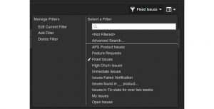 Filters in the web client